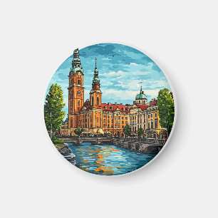 Íman Cenário Urbano Vibrante de Estocolmo