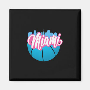 Íman Cenas urbanas vintage de Miami Flórida Retro Miami