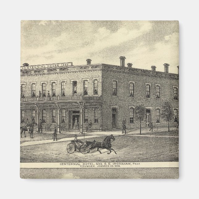 Íman Centennial Hotel, Tecumseh e Neb, Nebraska (Frente)