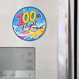 Íman centésimo voo avião colorido viagem lembrança