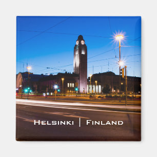 Íman Central de Helsinque durante a Hora Azul