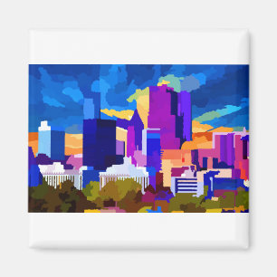 Íman Centro Atlanta Georgia Skyline no Sunset