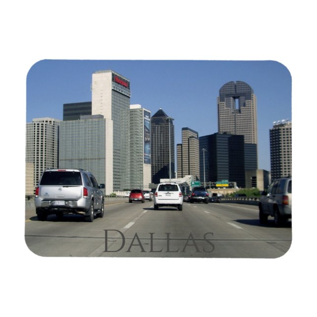 Íman Centro Dallas Texas Souvenir Magnet (Horizontal)