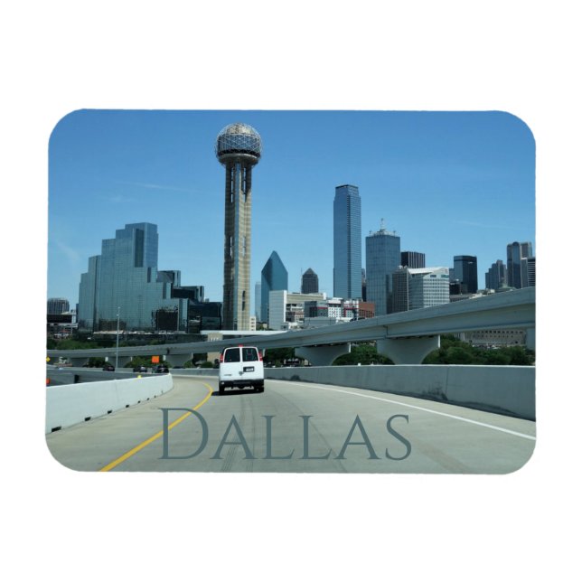 Íman Centro Dallas Texas Souvenir Magnet (Horizontal)