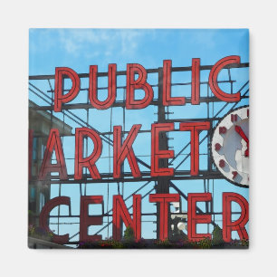 Íman Centro do mercado público em Seattle Washington