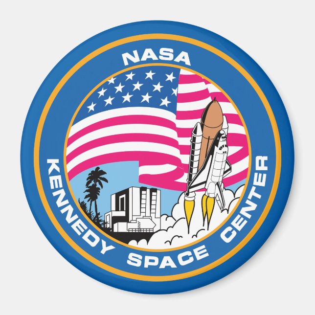 Íman Centro Espacial Kennedy para os Geeks Nerd (Frente)