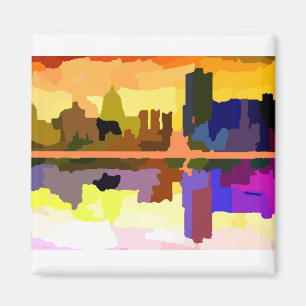 Íman Centro Harrisburg Pensilvânia no Sunset