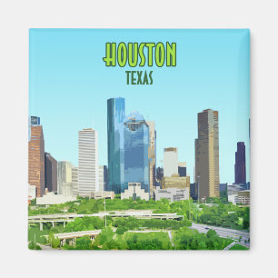 Íman Centro Houston Texas Vintage
