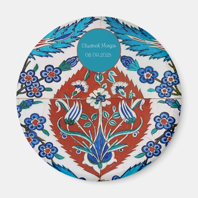 Íman Cerâmica Floral Turca Chic (Frente)