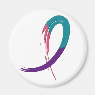 Íman Cerceta do cancer de tiróide, roxo, e fita A4 do