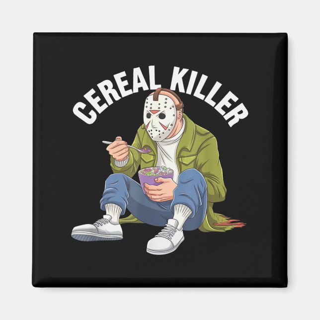 Íman Cereal Killer Funny Halloween Horror Movie Masked  (Frente)