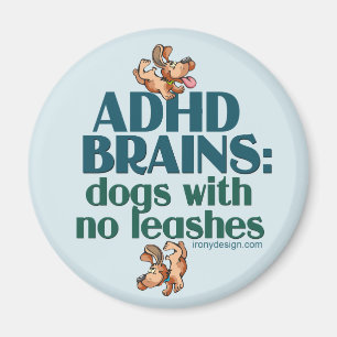 Íman CÉREBROS de ADHD (azuis)