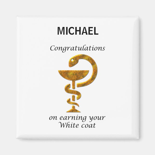 Íman Cerimônia de Casaco de Veterinária Escolar (Frente)