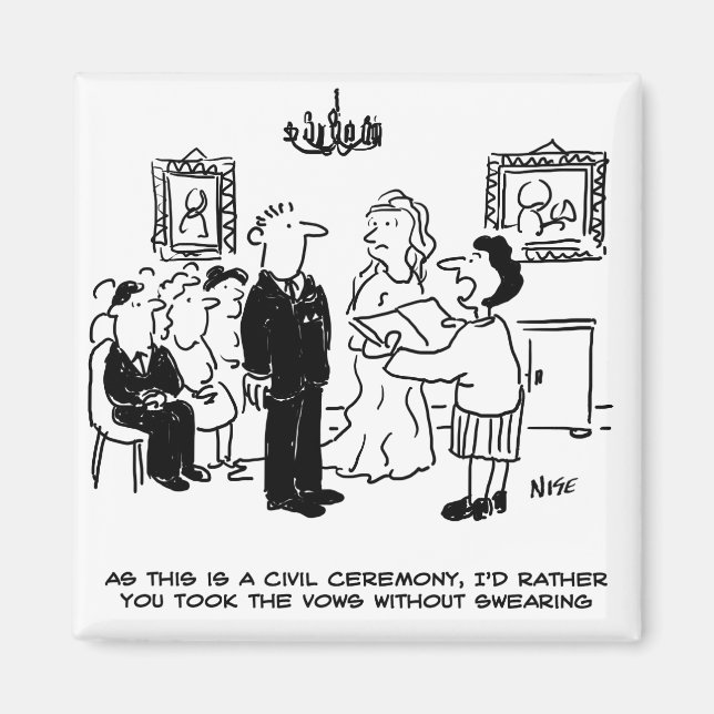 Íman Cerimônia de Casamento Civil num Cartório (Frente)