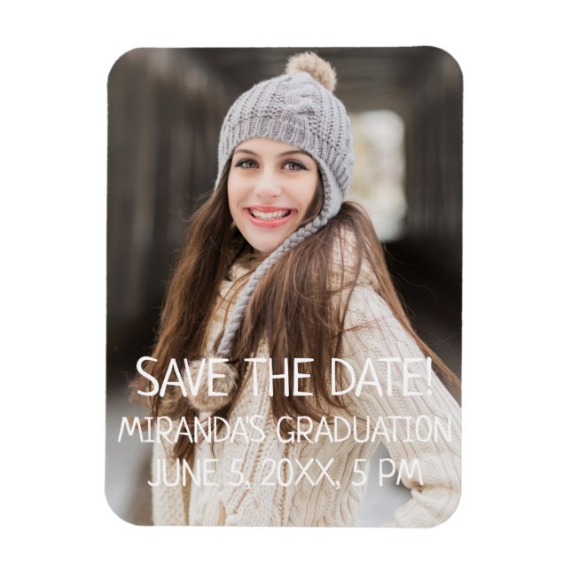 Íman Cerimônia de Formatura Personalizada Foto de Salve (Vertical)