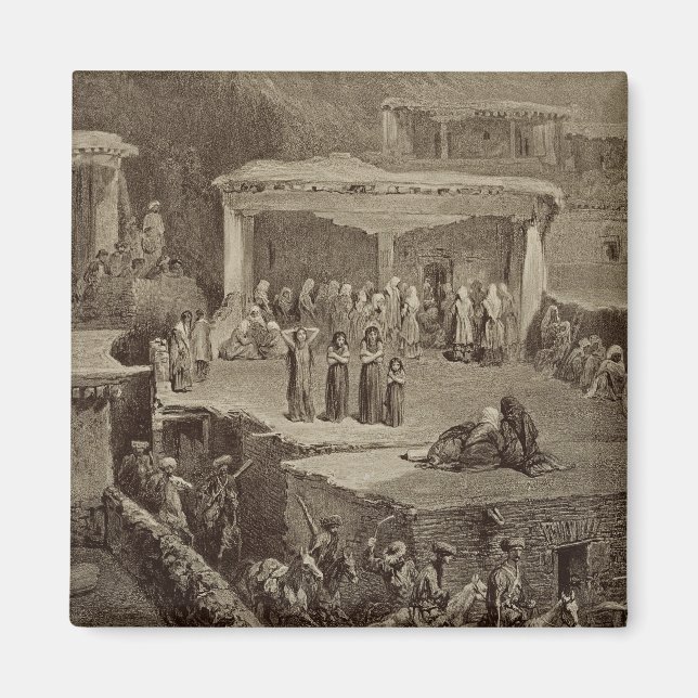 Íman Cerimônia funerária nas ruínas de Akhaltchi, Dages (Frente)