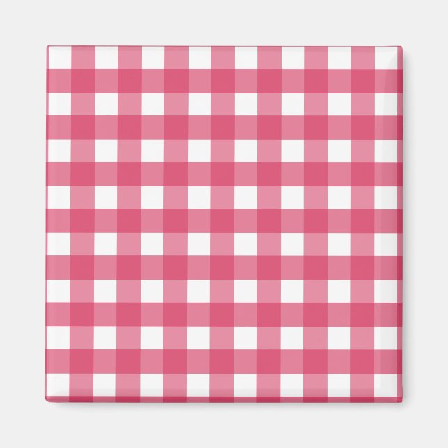 Íman Cerise Gingham (Frente)
