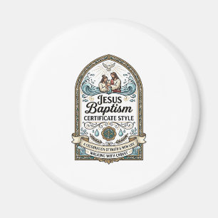 Íman Certificado de Batismo de Jesus Estilo Certificado