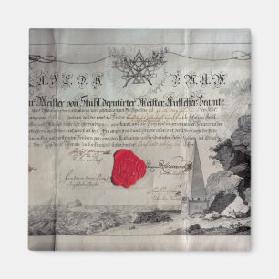 Íman Certificado maçónico, 1785