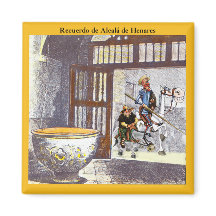 Cervantes Batismal Font em Alcalá de Henares