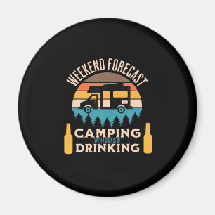 Íman Cerveja Acampamento Com Cerveja Aniversário