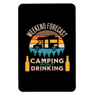 Íman Cerveja Acampando Com Cerveja Aniversário