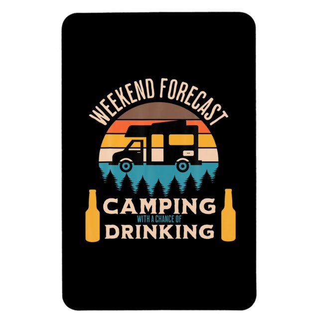 Íman Cerveja Acampando Com Cerveja Aniversário (Vertical)