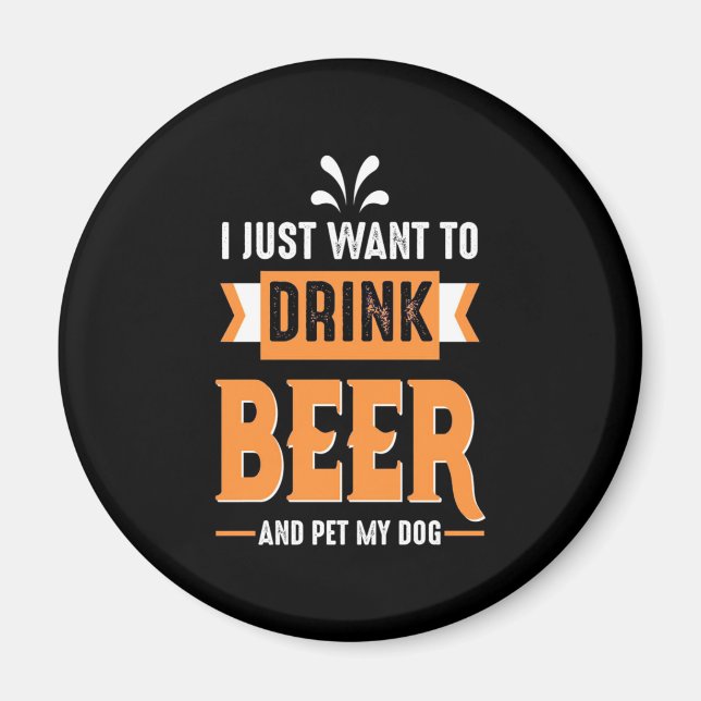 Íman Cerveja Beer Beer e Cachorro (Frente)