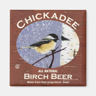 Íman Cerveja de vidoeiro do Chickadee