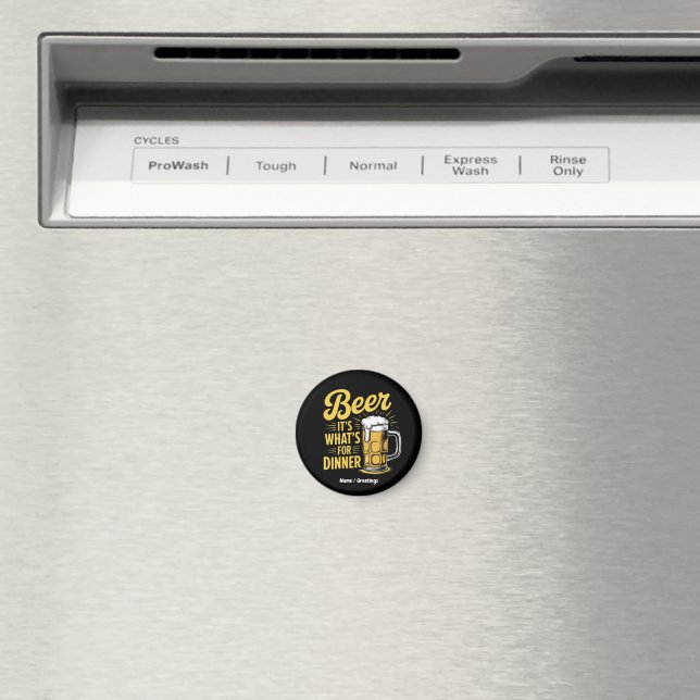 Íman Cerveja, é o que há para Jantar o Bebendo engraçad (In Situ (Dishwasher))