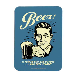 Íman Cerveja: Fá-lo ver o dobro