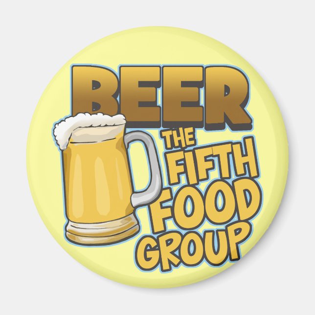 Íman Cerveja: O Quinto Grupo de Comidas T-Shirts e pres (Frente)