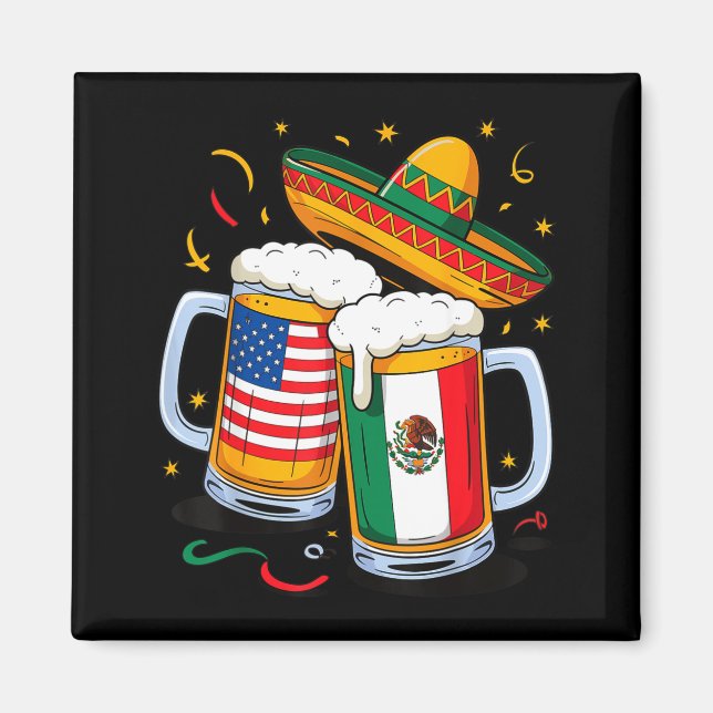 Íman Cerveja Usa México cinco de maio  (Frente)