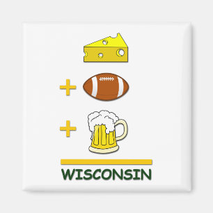 Íman Cerveja Wisconsin do futebol do queijo