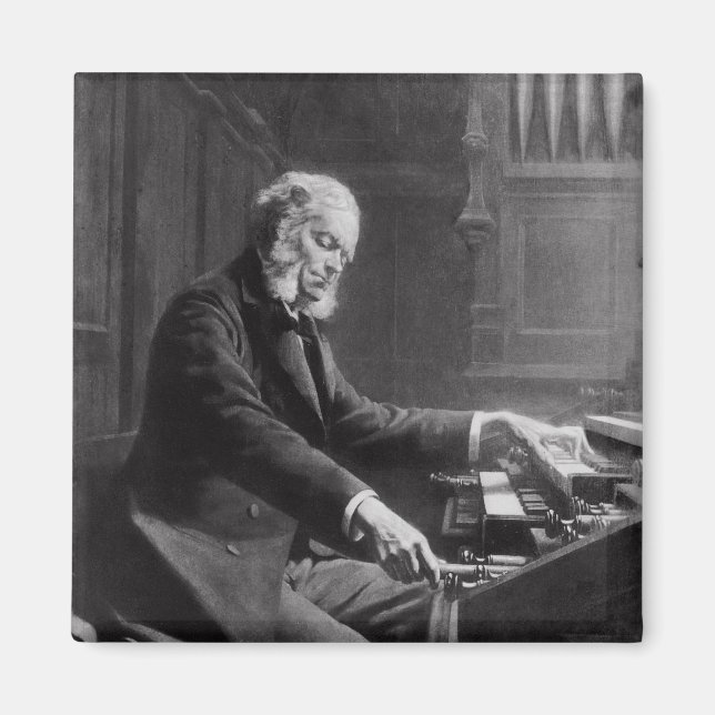 Íman Cesar Franck no console do órgão (Frente)