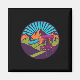 Íman Cesta de Disco de Golfe nascer do sol na montanha 