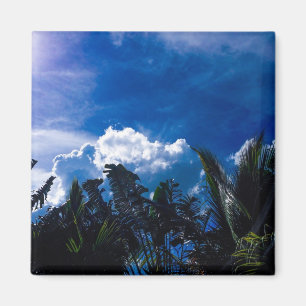 Íman Céu Azul Brilhante Com Nuvens