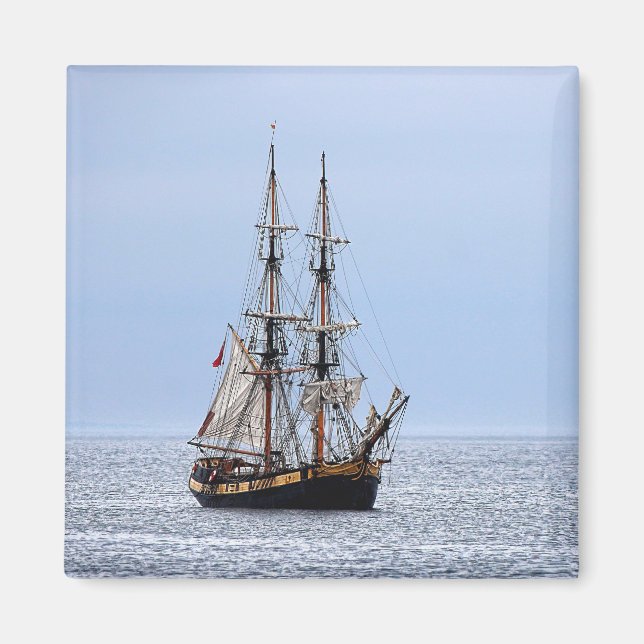 Íman Céu Azul de Barcos de Pesca Náuticos (Frente)