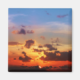 Íman Céu azul e por do sol vermelho