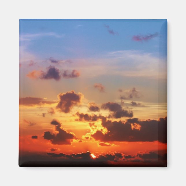 Íman Céu Azul e Sunset Vermelho (Frente)