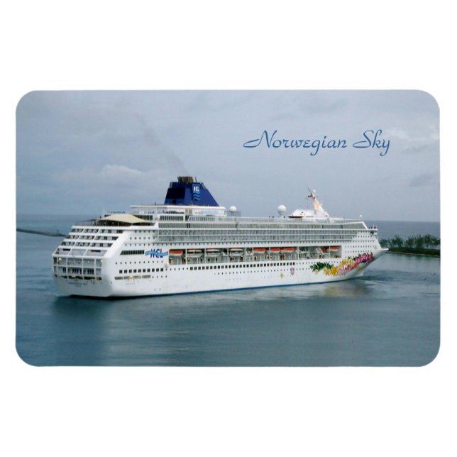 Íman Céu Virando em Nassau Texto Azul (Horizontal)