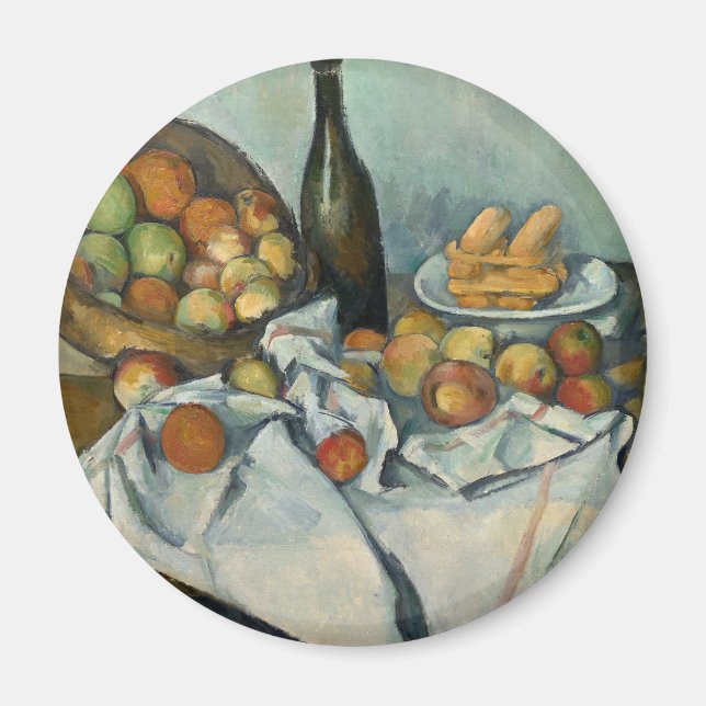 Íman Cezanne Fruta Maçã Pintura Impressionista (Frente)