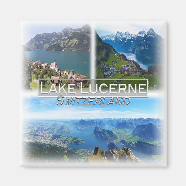Íman CH0286 Europe, Suiça, Lago Lucerne, Fridge (Frente)