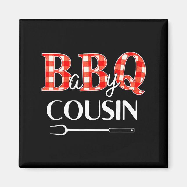Íman Chá de bebê prima churrasco festa fofa família com (Frente)