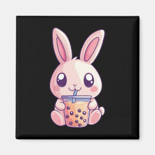 Íman Chá de Boba Coelhinho Kawaii Anime Chá de Bolha Fo