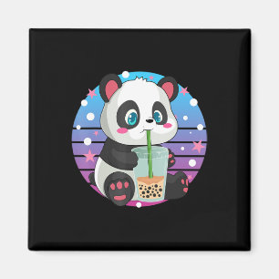 Íman Chá de Boba Panda Bubble Tea Anime Kawaii Neko 