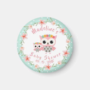 Íman Chá de fraldas Boho Owl