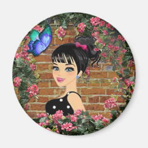 Íman chá de fraldas bolinhas