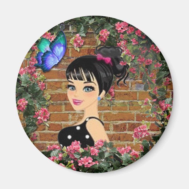 Íman chá de fraldas bolinhas (Frente)