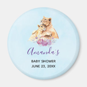 Íman Chá de fraldas de Leão e Cubo da Mãe de Cores A